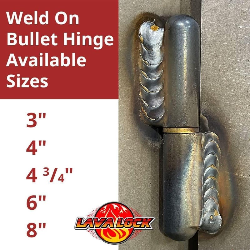LavaLock Hinge, Weld-On, Steel Bullet Hinge, 4 3/4 x 3/4 in. No Zerk (4) - Image 2
